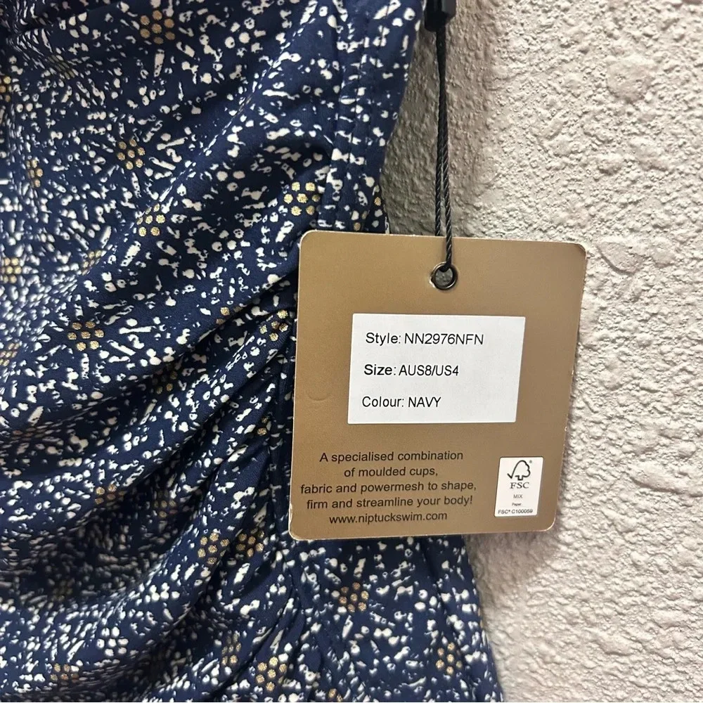 NipTuck Joanne One Piece in Navy Nautical Foil NWT Size 4